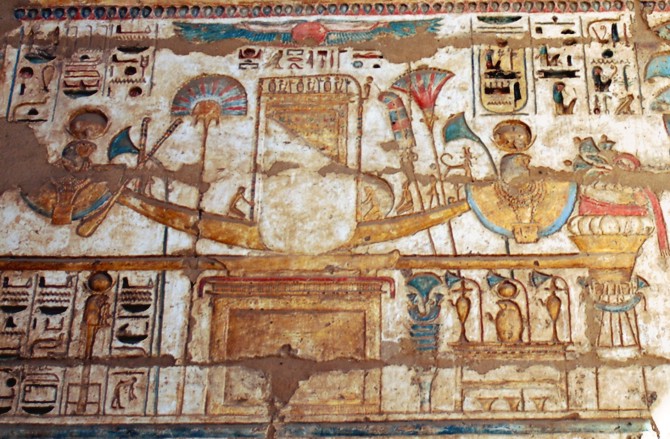 Götterbarke in Medinet Habu